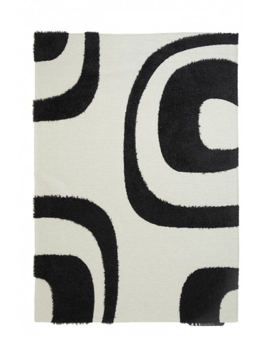 Χαλί Toscana Shaggy SHIRA BLACK WHITE  - 160x230