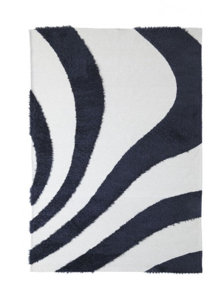 Χαλί Toscana Shaggy BRANCO BLACK WHITE  - 160x230