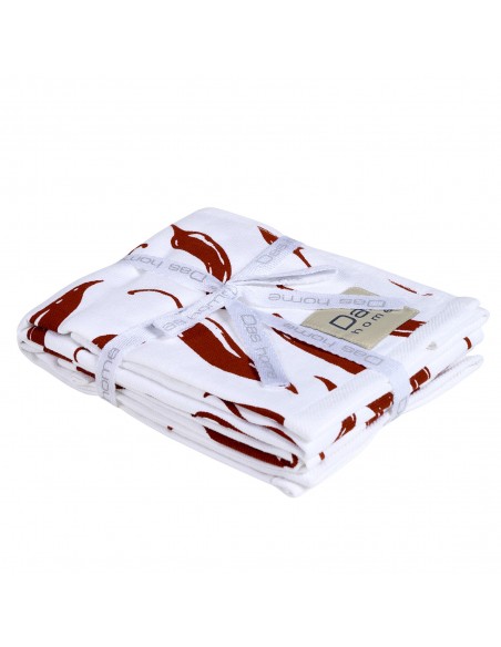 DAS HOME ΣΕΤ ΠΟΤΗΡΟΠΑΝΑ 2ΤΜΧ 40Χ60 0736 BORDEAUX, WHITE