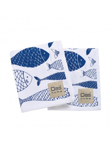 DAS HOME ΣΕΤ ΠΟΤΗΡΟΠΑΝΑ 2ΤΜΧ 40Χ60 0737 BLUE, WHITE