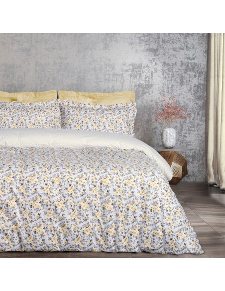 DAS HOME ΣΕΤ ΠΑΠΛΩΜΑΤΟΘΗΚΗ ΜΟΝΗ HAPPY 9650 GREY, IVORY