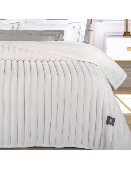 GREENWICH POLO CLUB ΚΟΥΒΕΡΤΑ FAUX FUR ΥΠΕΡΔΙΠΛΗ 3477 ΛΕΥΚΟ