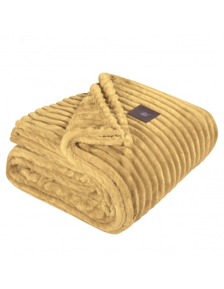 GREENWICH POLO CLUB ΚΟΥΒΕΡΤΑ FLEECE ΥΠΕΡΔΙΠΛH 3488 OCHRE