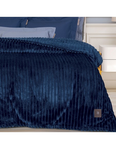 GREENWICH POLO CLUB ΚΟΥΒΕΡΤΑ FLEECE ΥΠΕΡΔΙΠΛH 3487 BLUE