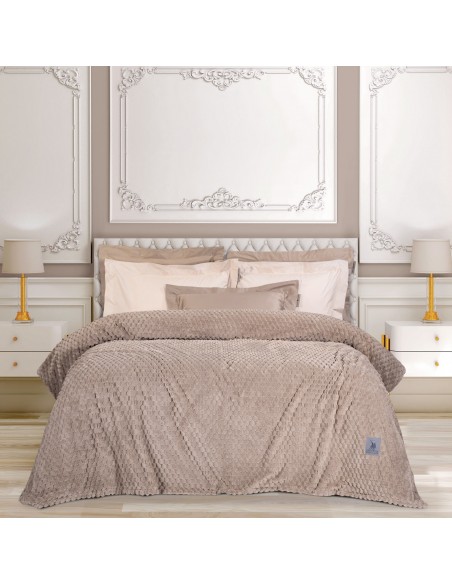 GREENWICH POLO CLUB ΚΟΥΒΕΡΤΑ FLEECE ΥΠΕΡΔΙΠΛH 3475 ΣΠΑΓΓΙ