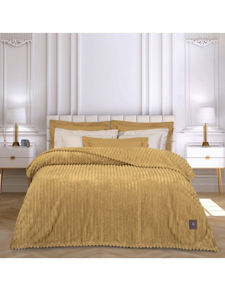 GREENWICH POLO CLUB ΚΟΥΒΕΡΤΑ FLEECE 160X220 3488 OCHRE