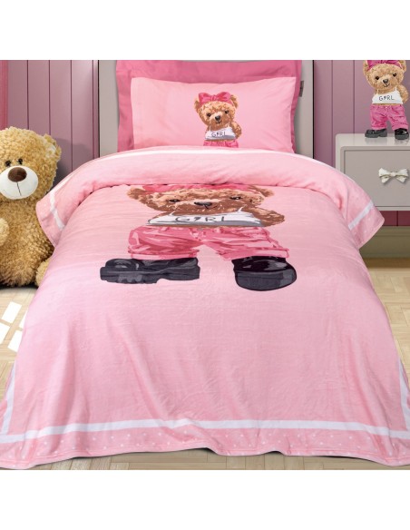 GREENWICH POLO CLUB JUNIOR ΚΟΥΒΕΡΤΑ FLEECE 8839 BEIGE, GREY, PINK