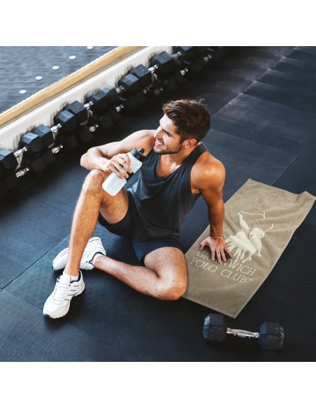 GREENWICH POLO CLUB ΠΕΤΣΕΤΑ ΓΥΜΝΑΣΤΗΡΙΟΥ 45X90 3930 ECRU, TAUPE