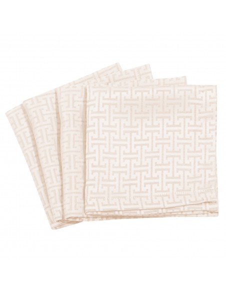 GREENWICH POLO CLUB ΣΕΤ ΠΕΤΣΕΤΕΣ ΦΑΓΗΤΟΥ 40Χ40 3009 IVORY