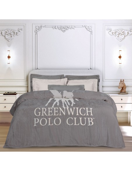 GREENWICH POLO CLUB ΚΟΥΒΕΡΤΑ FLEECE ΥΠΕΡΔΙΠΛH 3489 GREY