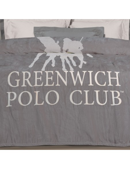 GREENWICH POLO CLUB ΚΟΥΒΕΡΤΑ FLEECE ΥΠΕΡΔΙΠΛH 3489 GREY