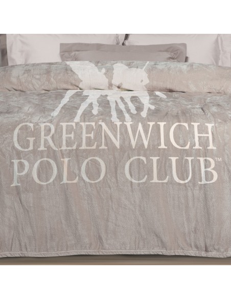 GREENWICH POLO CLUB ΚΟΥΒΕΡΤΑ FLEECE ΥΠΕΡΔΙΠΛH 3490 TAUPE