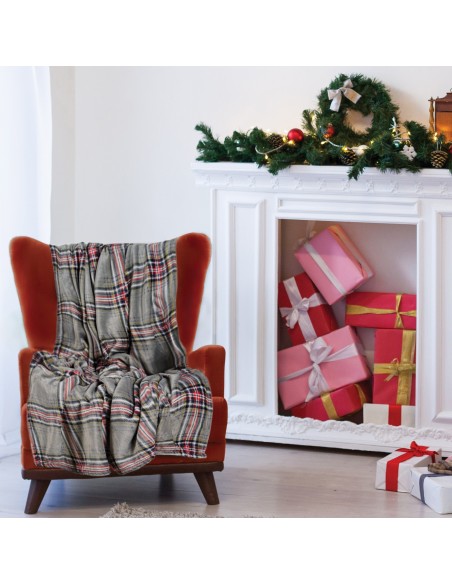 DAS HOME ΚΟΥΒΕΡΤΑ FLEECE 130Χ170 1362 GREY, RED