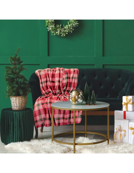 DAS HOME ΚΟΥΒΕΡΤΑ FLEECE 130Χ170 1361 GREEN, RED