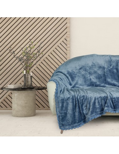 DAS HOME ΚΟΥΒΕΡΤΑ FLEECE 130Χ170 1186 DUSTY BLUE