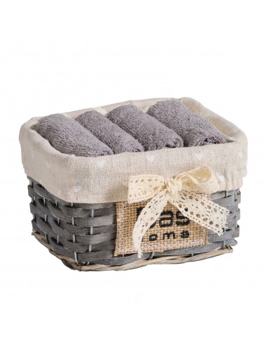 DAS HOME ΣΕΤ ΠΕΤΣΕΤΕΣ 4ΤΕΜΑΧΙΩΝ SOFT 4001 GREY