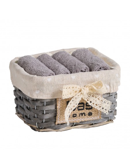 DAS HOME ΣΕΤ ΠΕΤΣΕΤΕΣ 4ΤΕΜΑΧΙΩΝ SOFT 4001 GREY