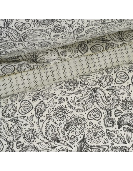 DAS HOME ΣΕΤ ΣΕΝΤΟΝΙΑ ΜΟΝΑ DAILY 3004 BLACK, WHITE