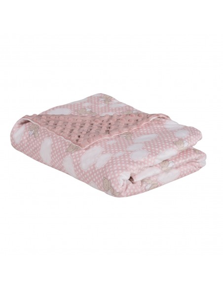 DAS BABY ΚΟΥΒΕΡΤΑ FLEECE 75X100 RELAX 4902 PINK