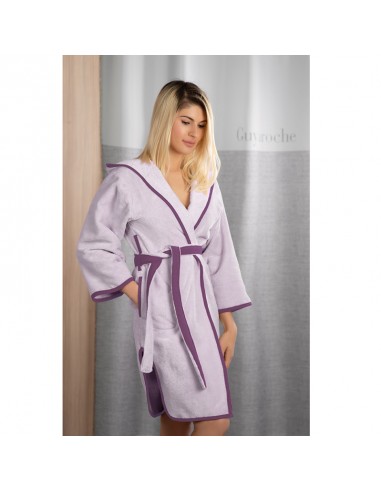 Μπουρνούζι με Κουκούλα Comfy Lilac Large