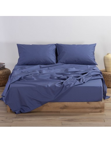 Σεντόνι Διπλό Με Λάστιχο 140x200+30 Basic Indigo