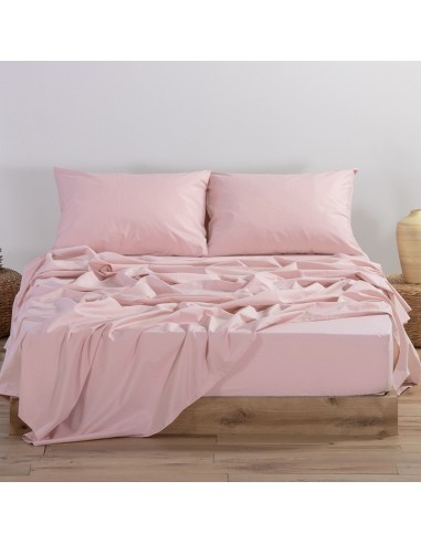 Σεντόνι Διπλό Με Λάστιχο 140x200+30 Basic 1011-Pink