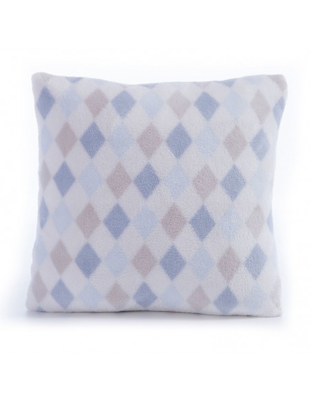 ΜΑΞΙΛΑΡΙ FLEECE ΠΟΛ.SWEET RHOMBUS 35X35 - 35X35 - BLUE