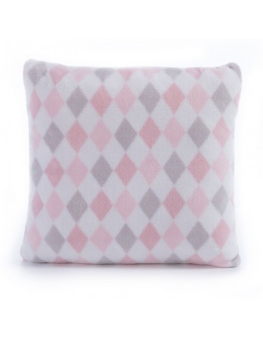 ΜΑΞΙΛΑΡΙ FLEECE ΠΟΛ.SWEET RHOMBUS 35X35 - 35X35 - PINK