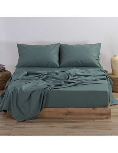 Σεντόνι King Size Με Λάστιχο Για Στρώμα 180x200+35 Basic Green