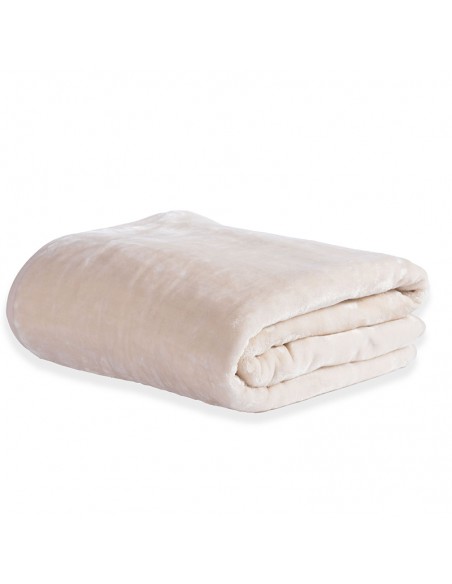 Βελουτέ Κουβέρτα Μονή 170x220 Loft Ecru
