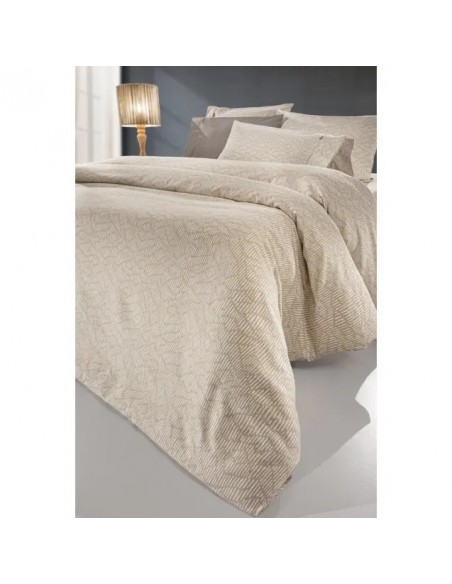 Σετ Παπλωματοθήκη Φανελένια Υπέρδιπλη 225x245 Brenta Camel