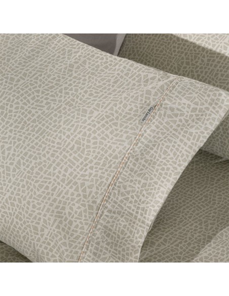 Σετ Σεντόνια Φανελένια Υπέρδιπλα Με Λάστιχο Για Στρώμα 165X200+35 Mira Cement