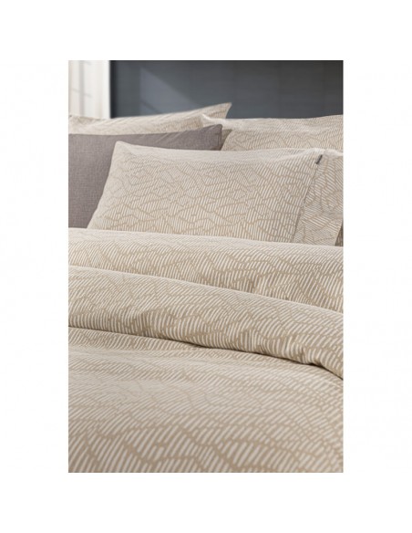 Σετ Σεντόνια Φανελένια King Size 270x265 Brenta Camel 2