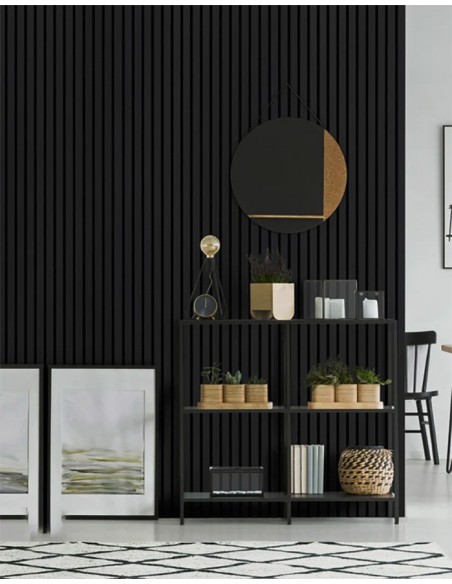 MDF PANEL ΜΕ 3D ΠΗΧΑΚΙΑ 505090 BEAT ST 16/119/2750mm BLACK