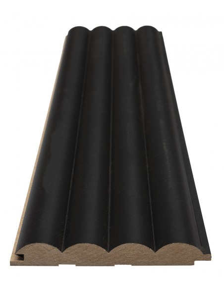 MDF PANEL ME 3D ΠΗΧΑΚΙΑ 805090 WAVE ST 16/119/2750mm BLACK EDITION