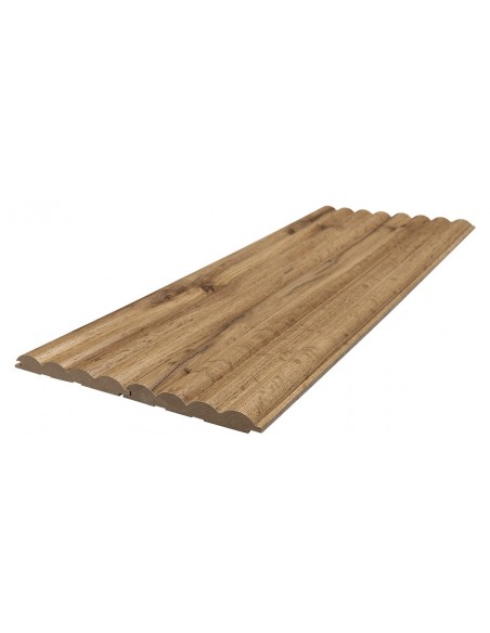 MDF PANEL ΜΕ 3D ΠΗΧΑΚΙΑ 808090 WAVE ST 16/119/2750mm PECAN