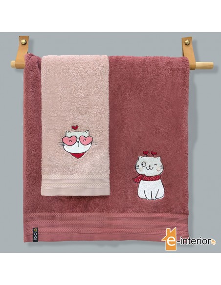 Σετ Πετσέτες Παιδικές 2τμχ Aloof Cool Cat