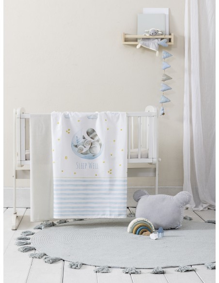 Σετ Σεντόνια Λίκνου 70x110 - Sleepy Racoon