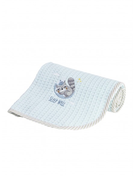 Κουβέρτα Πικέ 80x110 - Sleepy Racoon