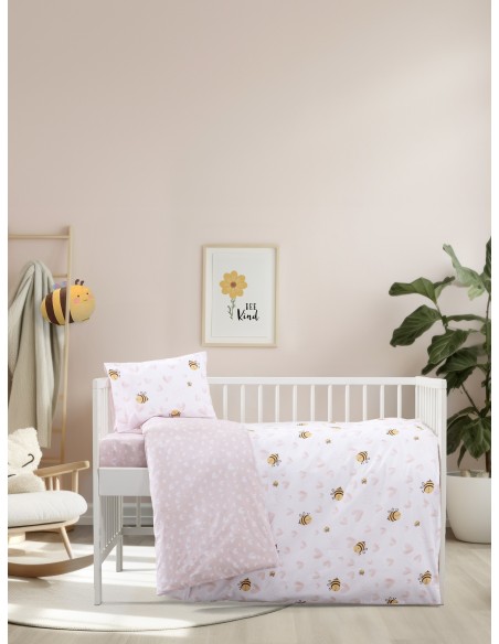 Σετ Σεντόνια Κούνιας 120x160 - Bee Love