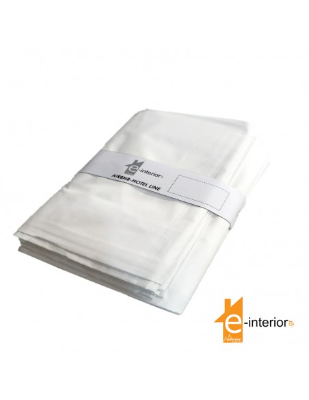 Σετ Σεντόνια ΗΜΙΔΙΠΛΑ Λευκό Percale - 200 TC - 180X280 | 100% ΒΑΜΒΑΚΙ
