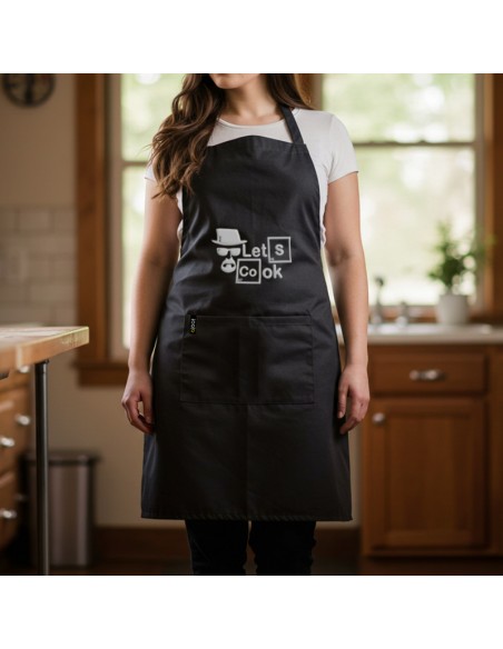 Ποδιά Aloof - Let's Cook Μαύρη 70Χ80