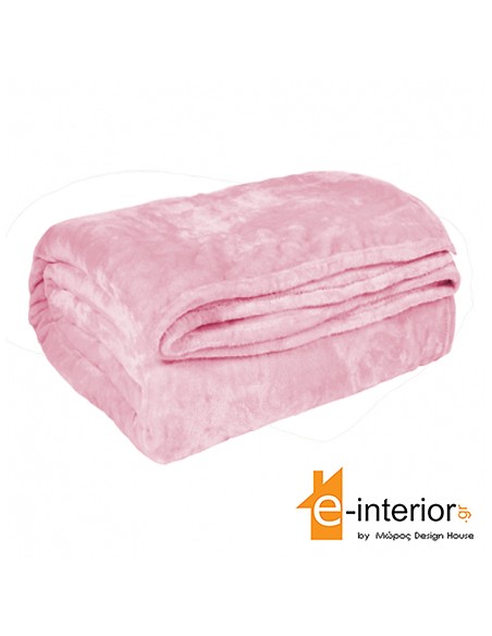 Κουβέρτα Βελουτέ Κούνιας 110x140 Ροζ