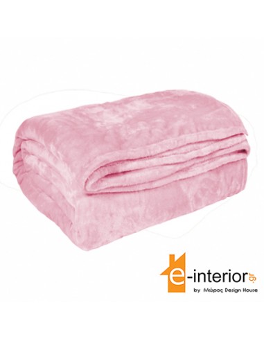 Κουβέρτα Βελουτέ Κούνιας 110x140 Ροζ
