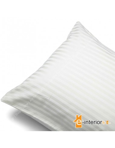 Μαξιλαροθήκη Λευκή Cozy 1cm stripe 50x70 |...