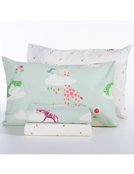 Σετ Σεντόνια Παιδικά 170X260 Sky Is A Zoo Mint 2