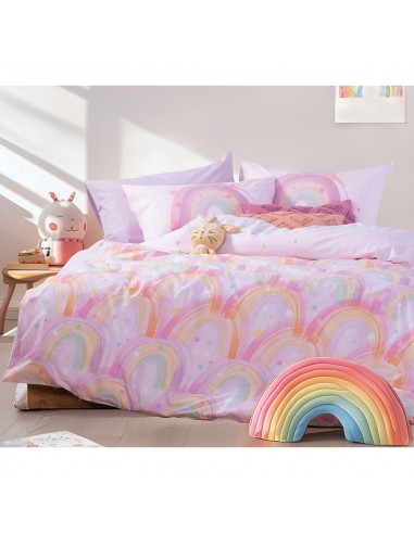 Σετ Σεντόνια Παιδικά 170X260 Water Rainbow Lilac