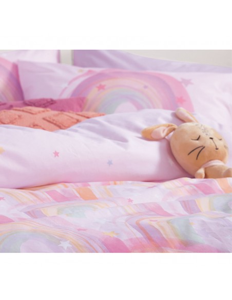 Σετ Σεντόνια Παιδικά 170X260 Water Rainbow Lilac