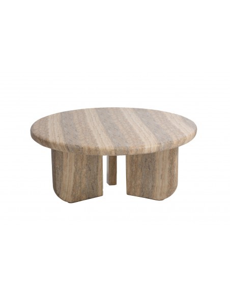 Τραπέζι Καθιστικού Frey Travertine (91x91x38) Soulworks 0910011