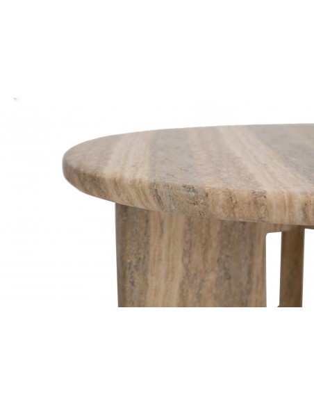 Τραπέζι Καθιστικού Frey Travertine (91x91x38) Soulworks 0910011